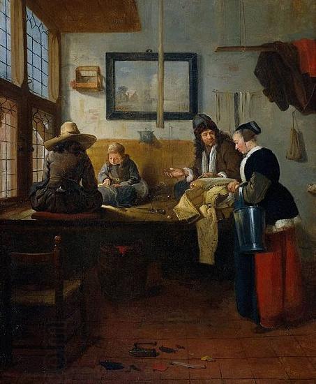 Quirijn van Brekelenkam The Tailor's Workshop oil painting picture